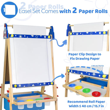 Joyooss Magnitales Easel & Paper Roll Set 129 Dark Blue