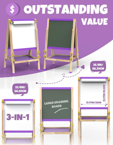 Joyooss 3-IN-1 Kids Easel 106 Purple