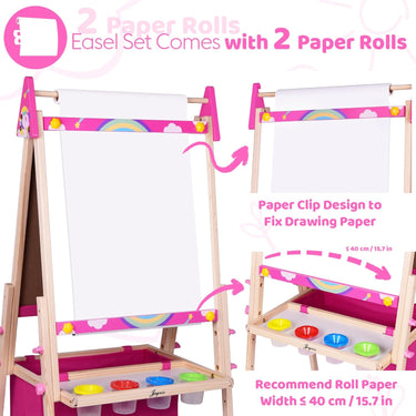 Joyooss Magnitales Easel & Paper Roll Set 133 Pink