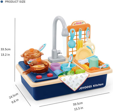 Joyooss Kids Kitchen Playsets Play Kitchen Sink Toy-BLUE