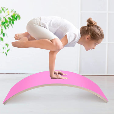 Joyooss Wooden Wobble Balance Board for Kids -PINK