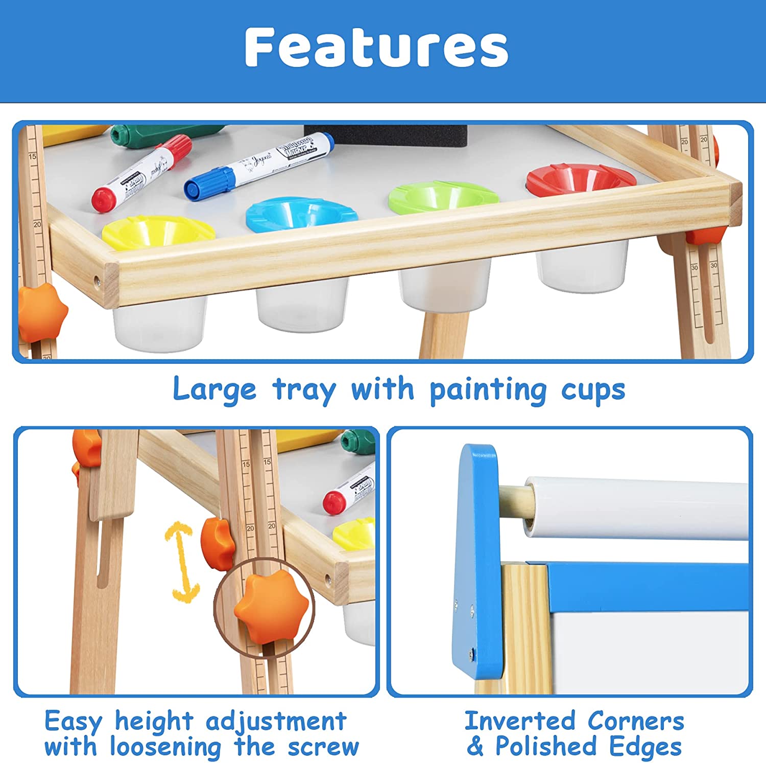  Easel for Kids - The Ultimate Art Station for Endless Fun, Kids  Easel with Paper Roll - Unleash Child's Creativity, Kids Easel with  Magnetic Chalkboard & White Board - Bring Out