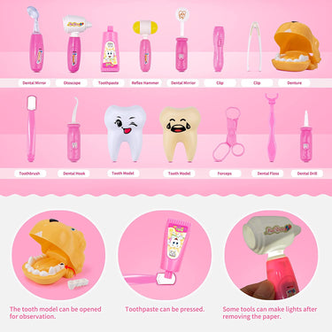 Joyooss Kids Play Pretend Doctor Toy-PINK