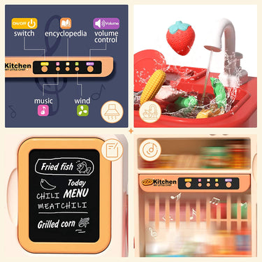 JOYOOSS Kitchen Toy for Kids with 134pcs Kitchen Playset Accessories