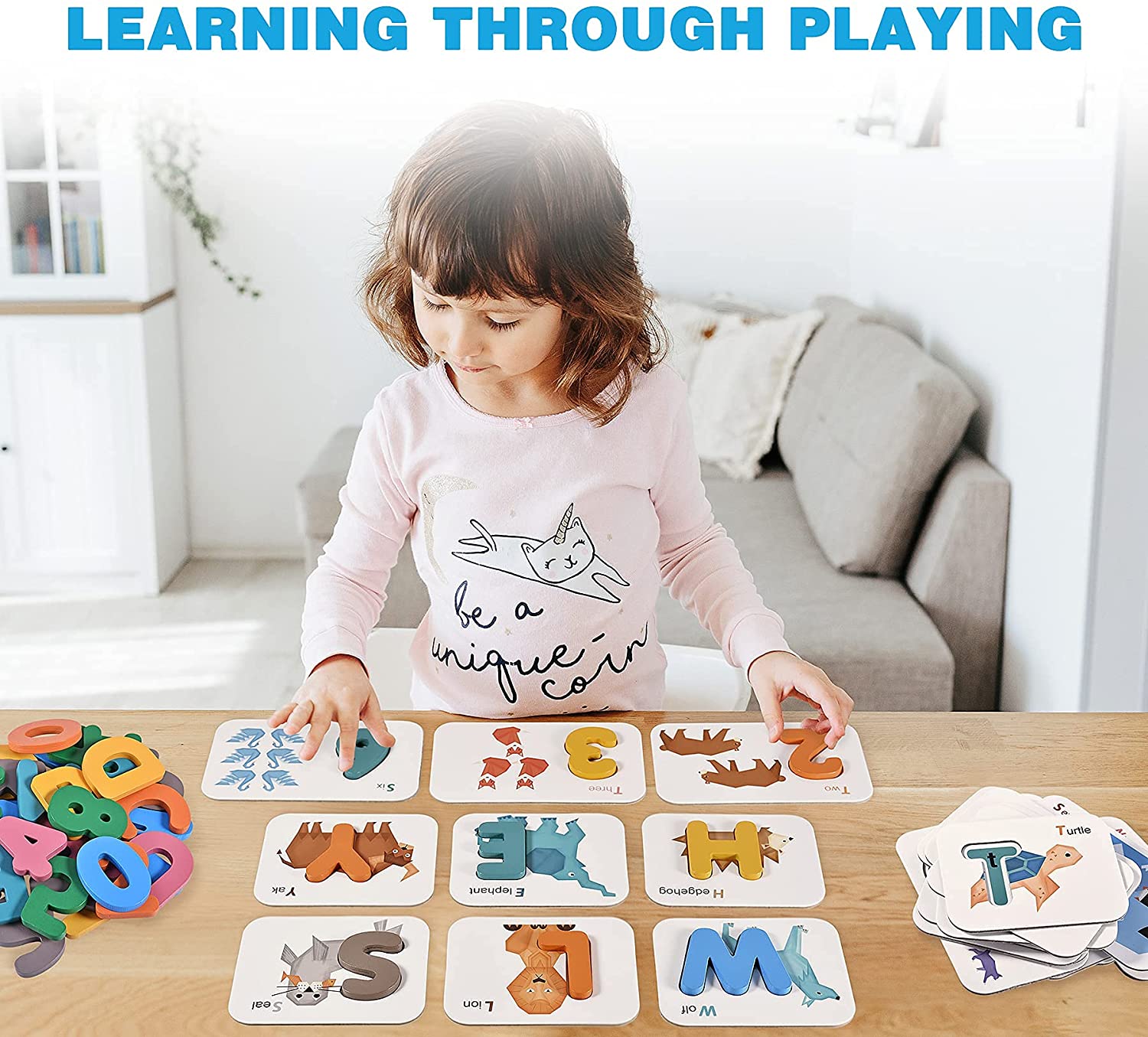 Montessori Learning and Educational Toys Gifts for Kids 3 4 5 Years, Wooden  Reading Blocks Toys, Learning Activities for Preschool Kindergarten
